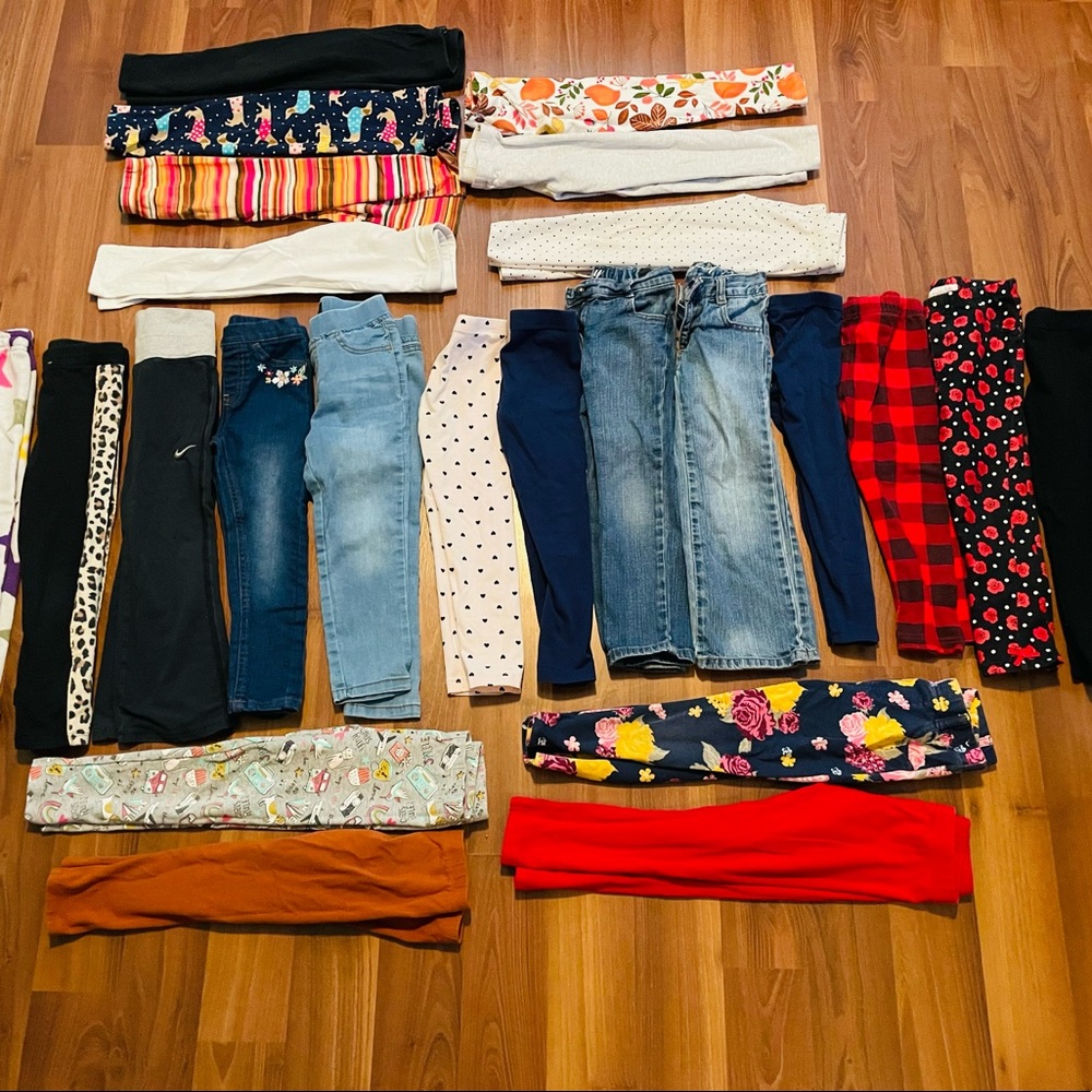 25 leggings/jeans 4/4t lot